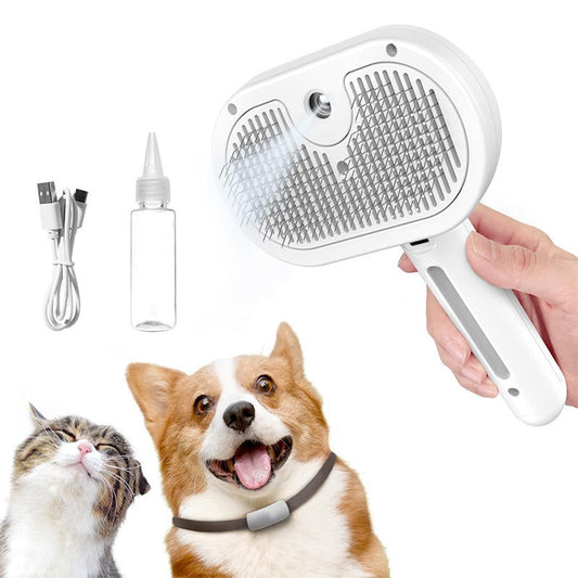 3-in-1 Steam Grooming Brush for Pets