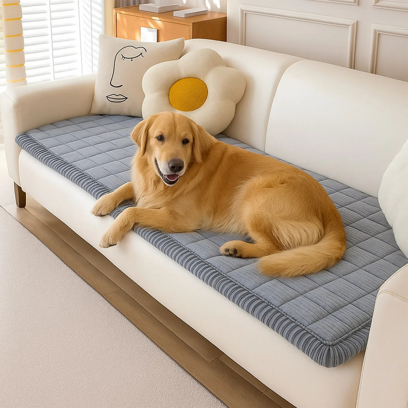 PawLounge™ Plush Pet Couch Cover
